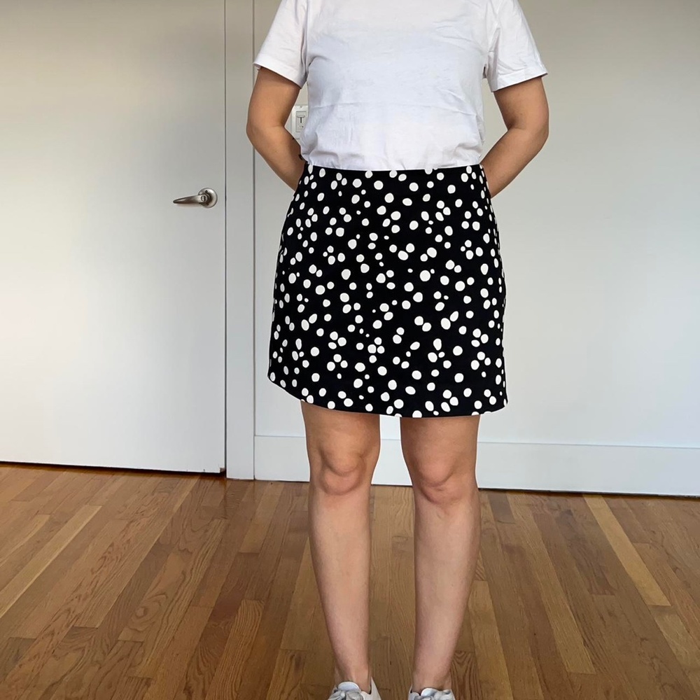 &Other Stories black and white polka dot mini skirt